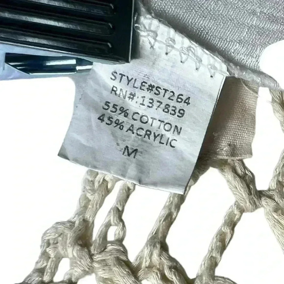 Dreamer Cream boho Swim Cover Duster Sz Large Tie Front - Picture 8 of 11